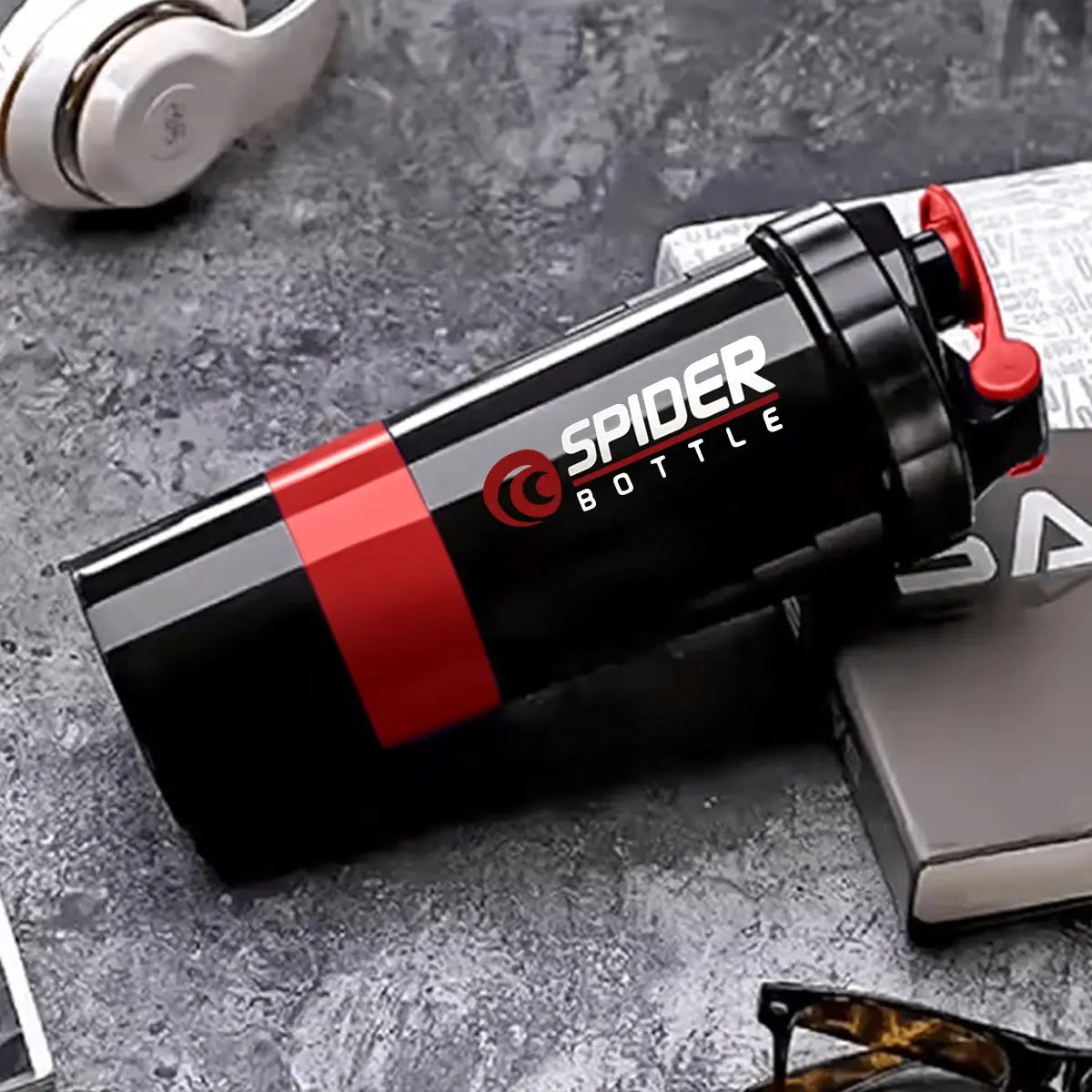 Botella Shaker 3 en 1 550ml (Rojo)